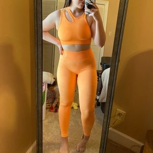 Neon Orange Gymshark Set